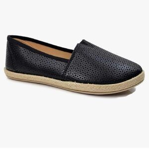 NWOB Steven Ella Lauren Closed Toe Perforated Espadrille Slip on Flat
